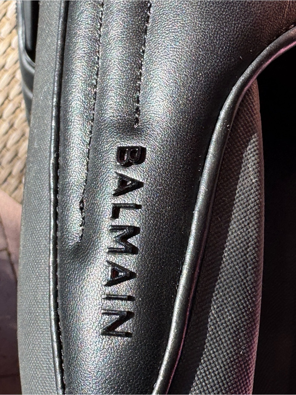 Balmain Black Quilted Slip-On Loafers - Picture 6 of 9